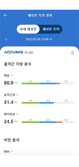 채성분측정결과